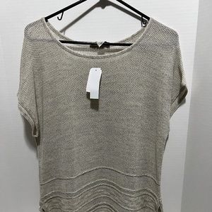 BNWT Christopher & Banks  Knit Short Sleeve Sweater